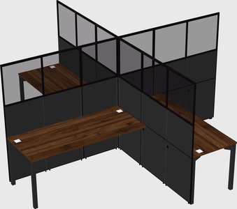 Quad office cubicles