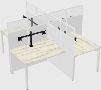 Quad office cubicles