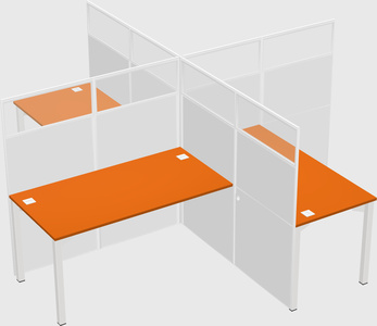 Quad office cubicles