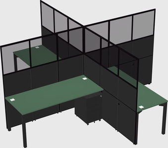Quad office cubicles