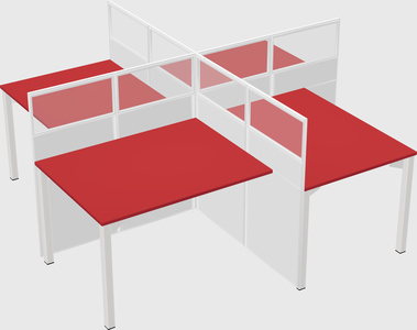Quad office cubicles