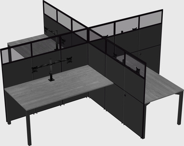 Quad office cubicles