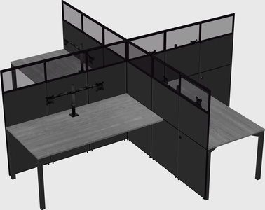 Quad office cubicles