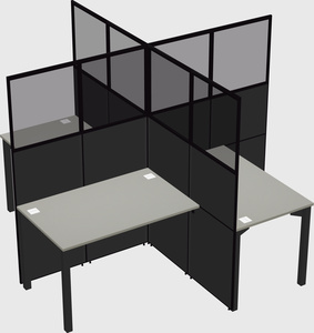 Quad office cubicles