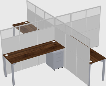 Quad office cubicles