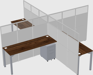 Quad office cubicles