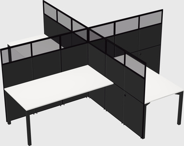 Quad office cubicles
