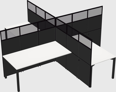 Quad office cubicles