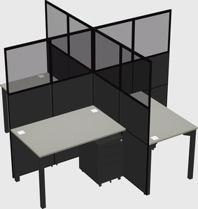 Quad office cubicles
