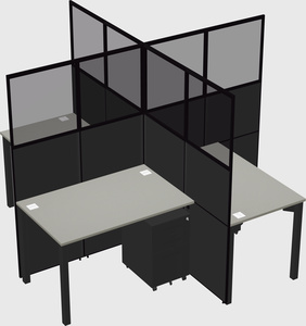 Quad office cubicles
