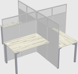 Quad office cubicles