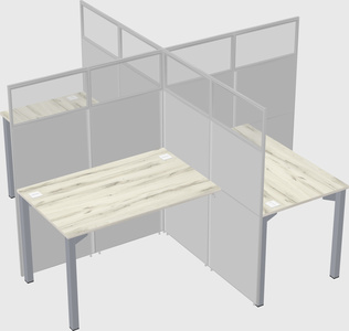 Quad office cubicles