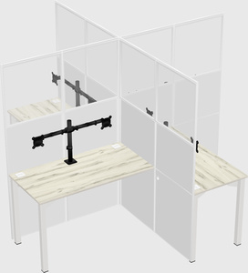 Quad office cubicles