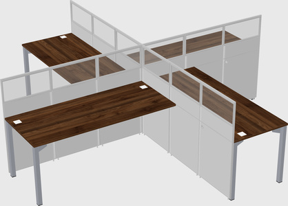 Quad office cubicles