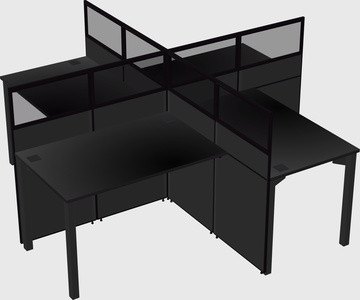 Quad office cubicles