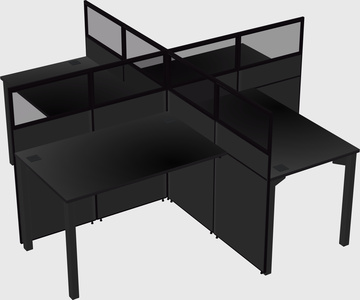 Quad office cubicles