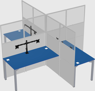 Quad office cubicles