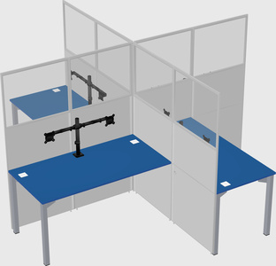 Quad office cubicles