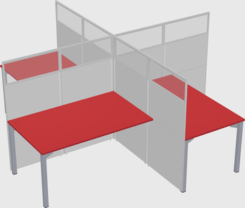 Quad office cubicles