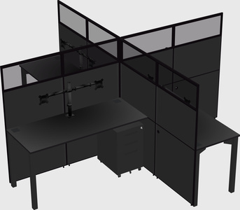 Quad office cubicles