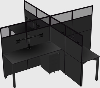 Quad office cubicles