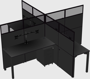 Quad office cubicles