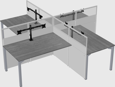 Quad office cubicles