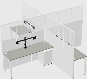 Quad office cubicles