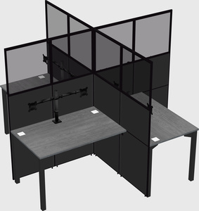 Quad office cubicles
