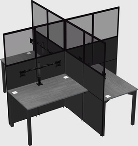 Quad office cubicles