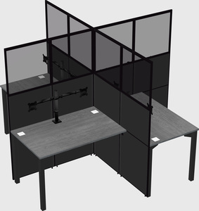 Quad office cubicles