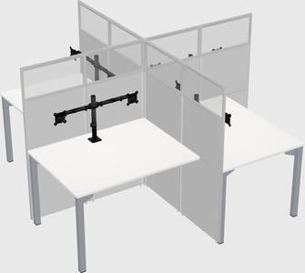 Quad office cubicles