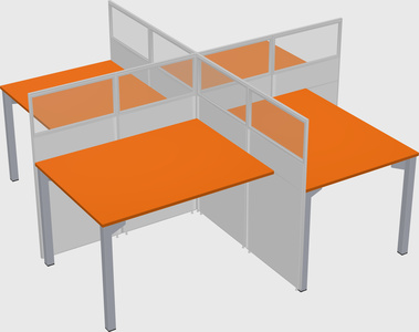 Quad office cubicles