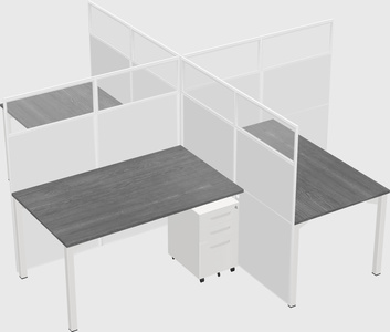 Quad office cubicles