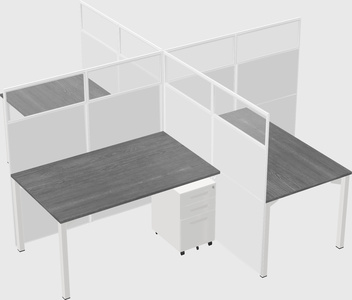 Quad office cubicles