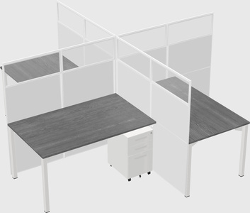 Quad office cubicles