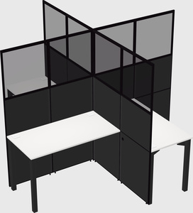 Bureaux à quatre cabines