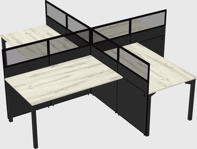 Quad office cubicles