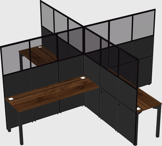 Quad office cubicles