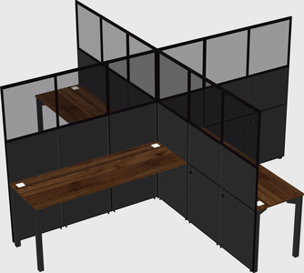 Quad office cubicles