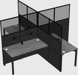 Quad office cubicles