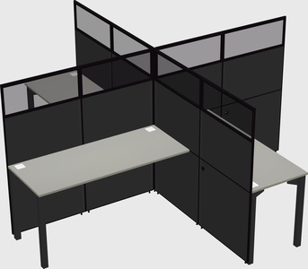 Quad office cubicles