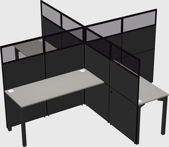 Quad office cubicles