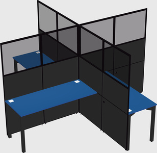 Quad office cubicles