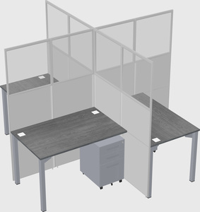 Quad office cubicles