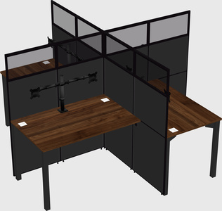 Quad office cubicles