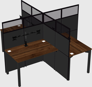 Quad office cubicles