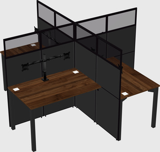 Quad office cubicles