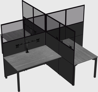 Quad office cubicles