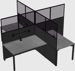 Quad office cubicles